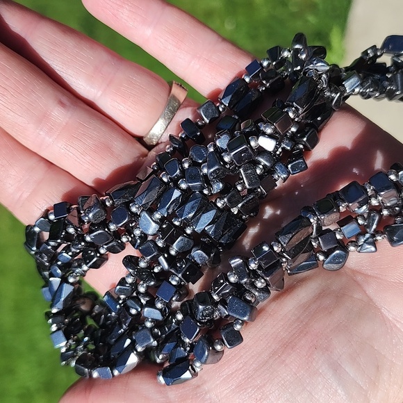 Bundle lot of 2 hematite magnetic wrap bracelet or necklace jewelry - Picture 4 of 4